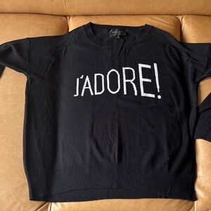 Romeo & Juliet Couture Classic Black Crewneck Sweater